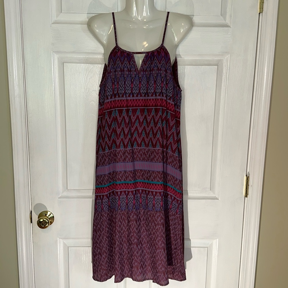 Prana Nari Halter Maxi Midi keyhole lightweight dress Small